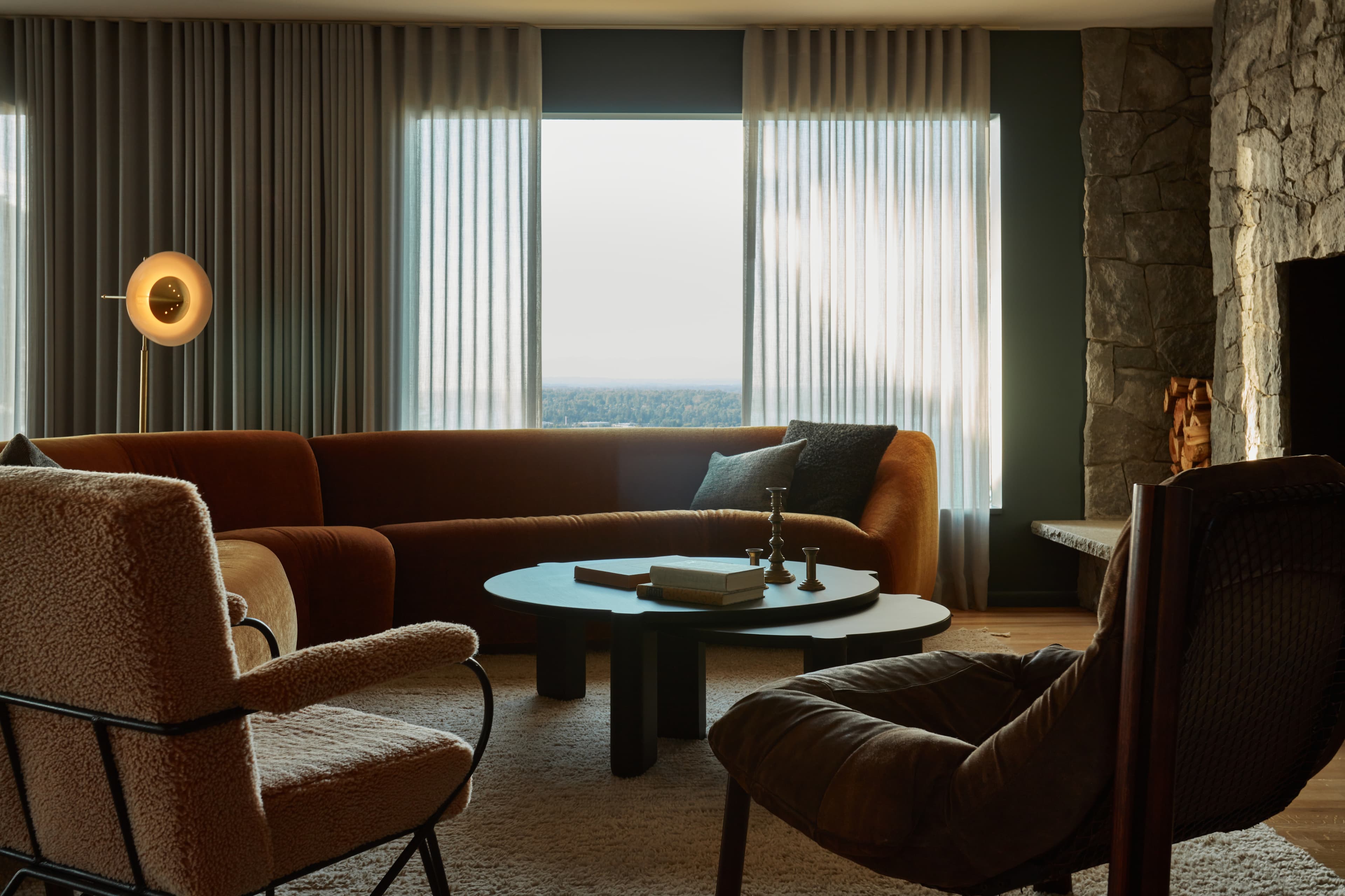 a finished living room